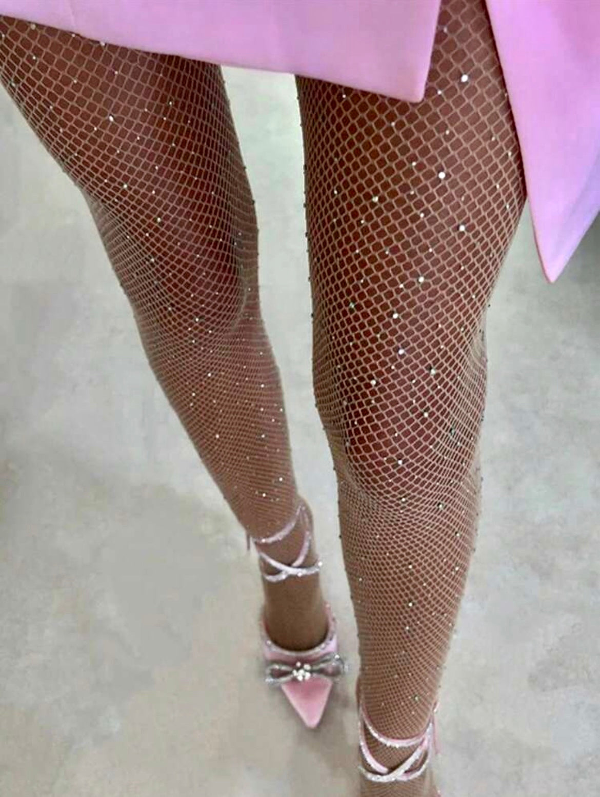 Womens fishnet fashion rhinestone tights