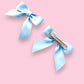 Light blue alligator hair bow clips for women