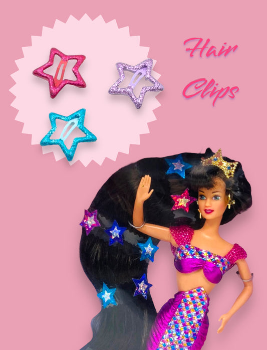 Jewel hair mermaid Teresa barbie hair clips in real life