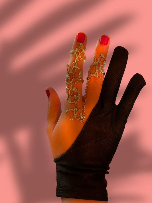 Artistic Black fingerless gloves