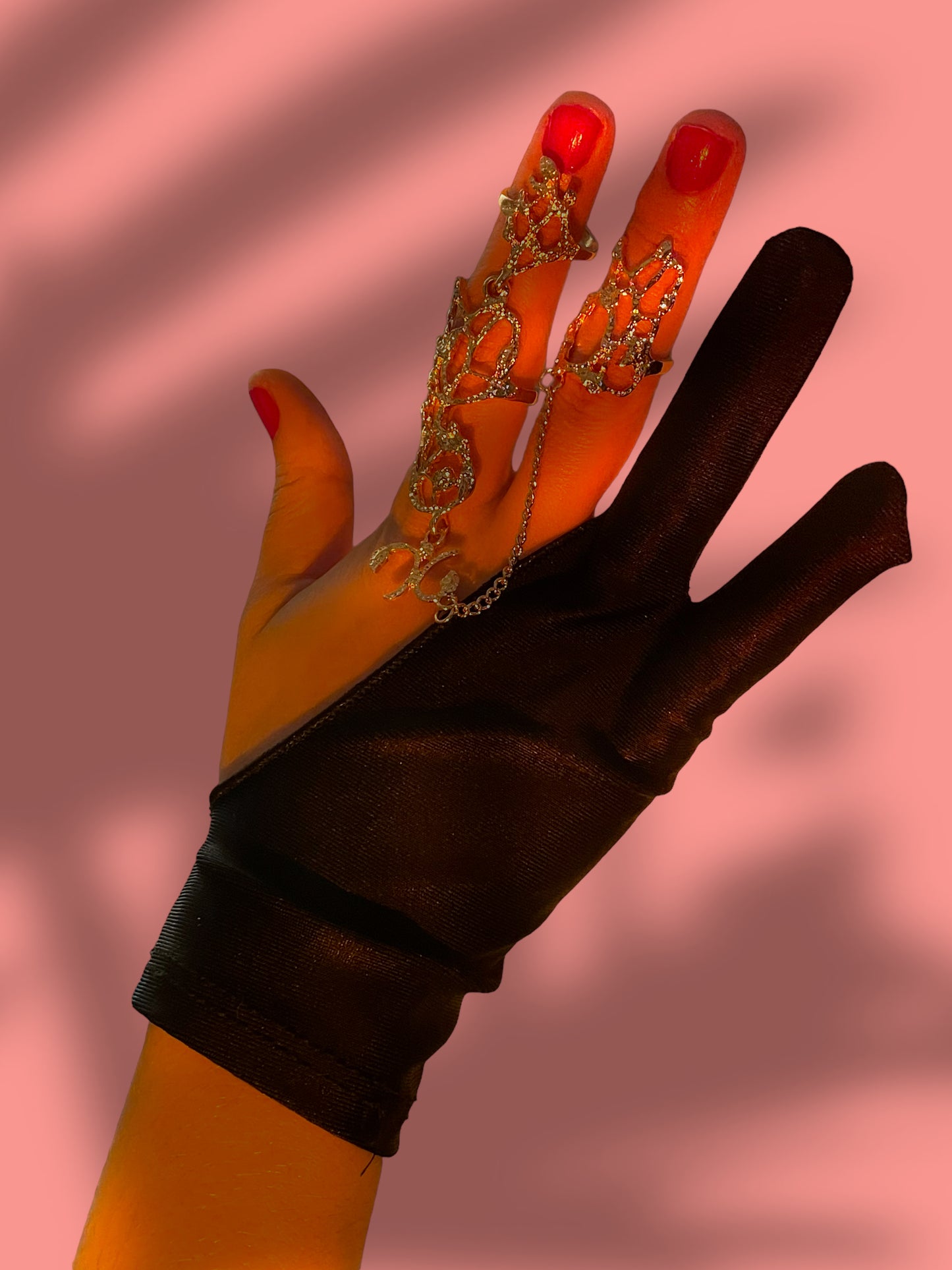 Artistic Black fingerless gloves