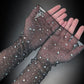 Rhinestone Glitter Arm Sleeves- Black