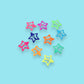 Multicolored star hair clips- Glow in the dark