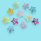 Luminescent Star hair clips, glow in the dark hair star clips