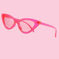 Hot pink cat eye sunglasses