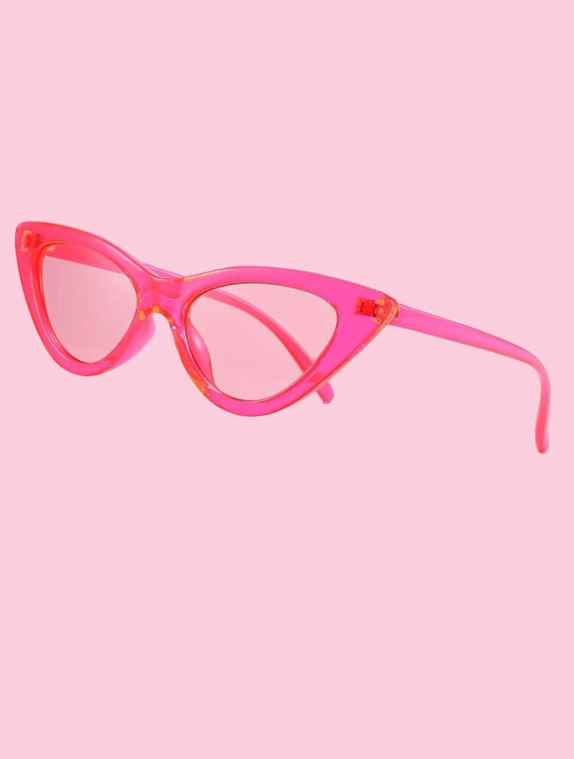 Hot pink cat eye sunglasses