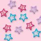 Glitter star shaped hair clips