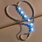 Glow in the dark beaded anklet