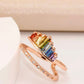 Rainbow zirconia adjustable ring