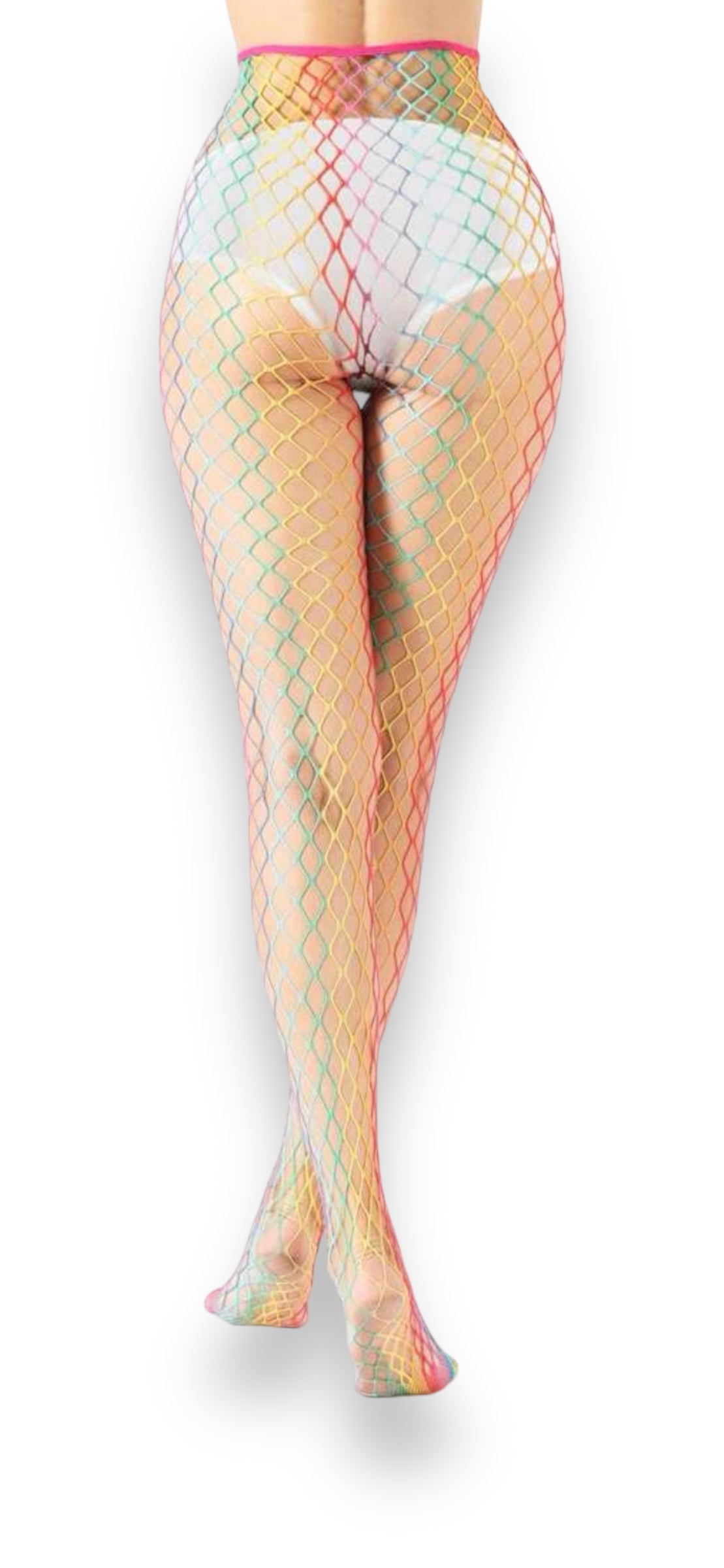 Pride fishnet tights