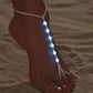 White UV beaded anklet