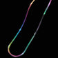 Minimalist holographic rainbow snake chain for men or women