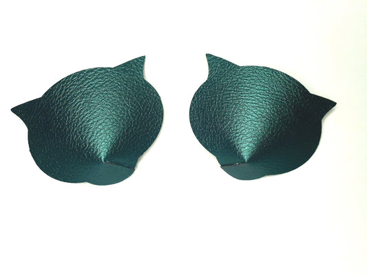 Green metallic Jaguar nipple pasties- The kitty collection