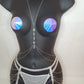Pair our unique handmade nipple pasties with your favorite lingerie. We sell matching body chains to complete the look.