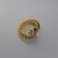 High quality gold plated snake ring