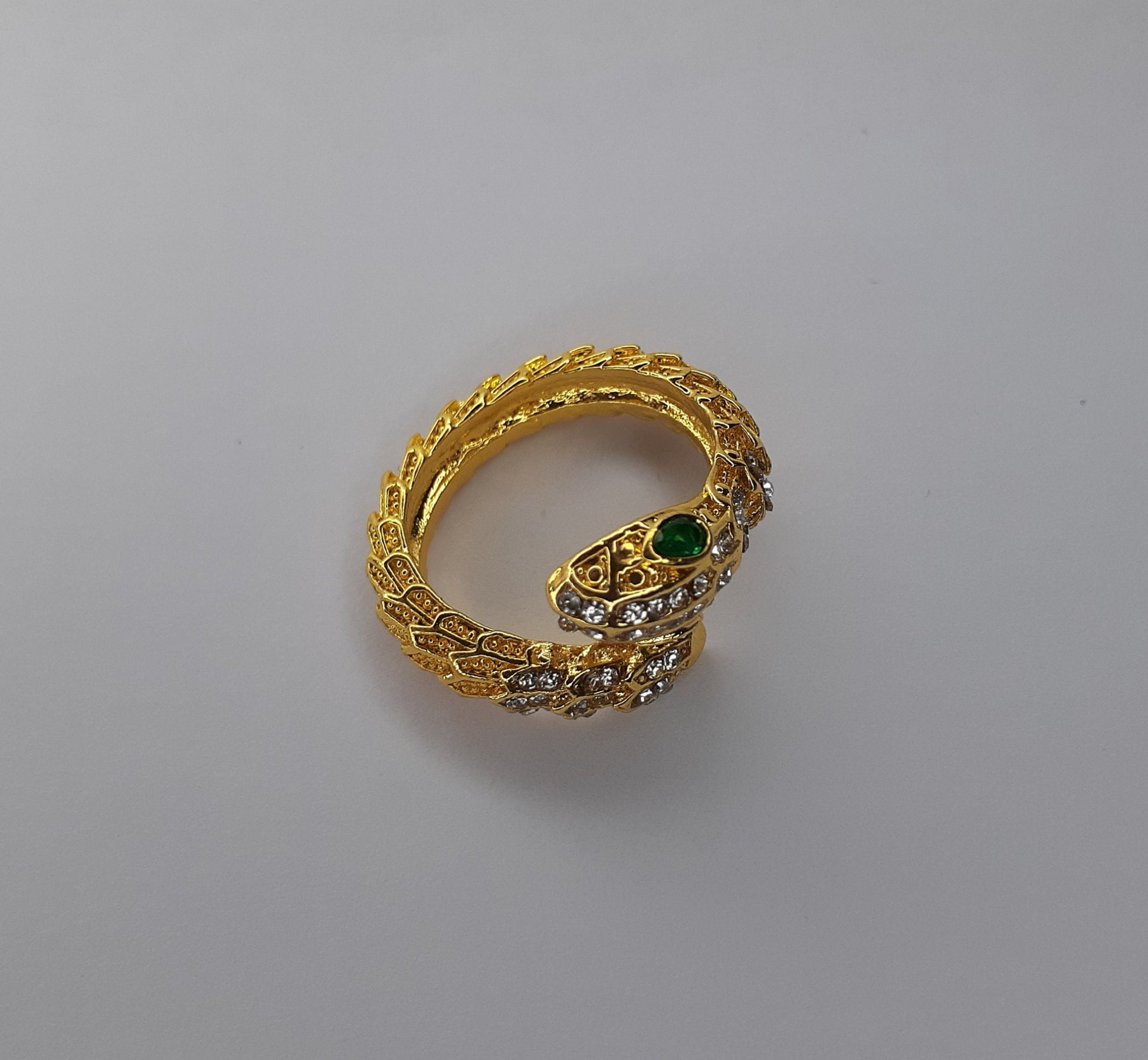 High quality gold plated snake ring