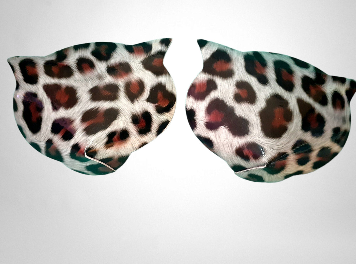 The kitty collection- Holographic silver cheetah pattern nipple pasties