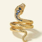 Zircon detailed snake design ring