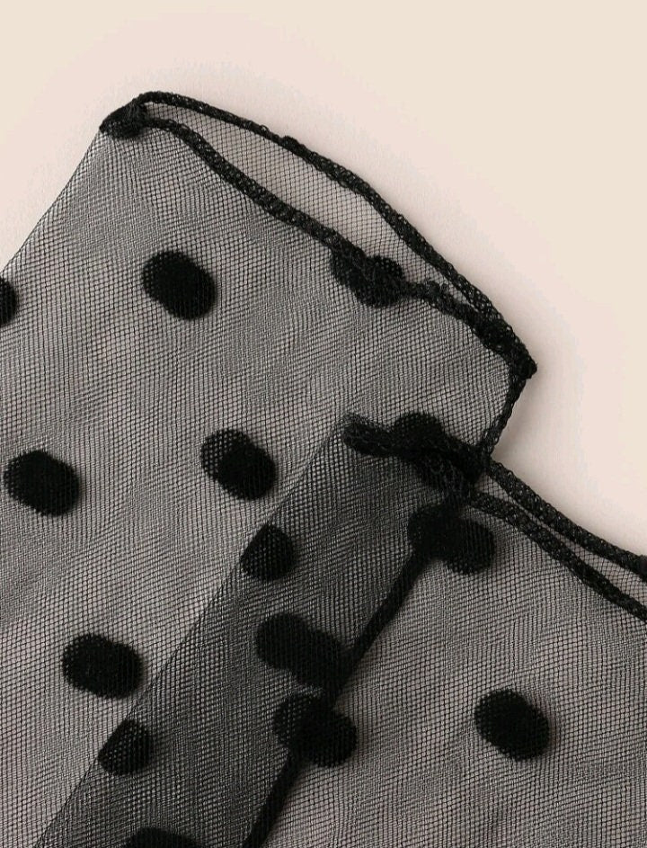 Black polka dot fashion arm aleeves