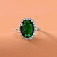 Emerald ring with zircon