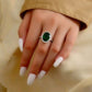 Emerald cut fashion ring