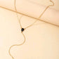 Black and gold Y- lariat necklace