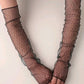 Sheer diamond pattern arm sleeves