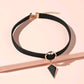 Black choker necklace with charm