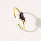 Purple zircon adjustable ring