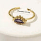 Purple zircon High quality 18k gold plated adjustable ring. 