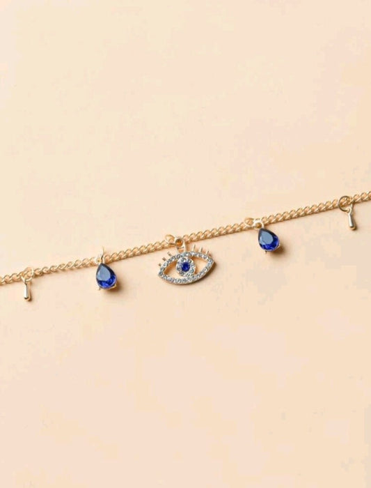 evil eye rhinestone necklace