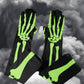 Long skeleton gloves. Glows under UV light
