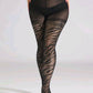 Tiger print mesh tights, Tiger striped stockings, Animal print black mesh tights