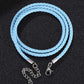 blue vegan leather bracelet