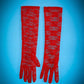 Red lace gloves