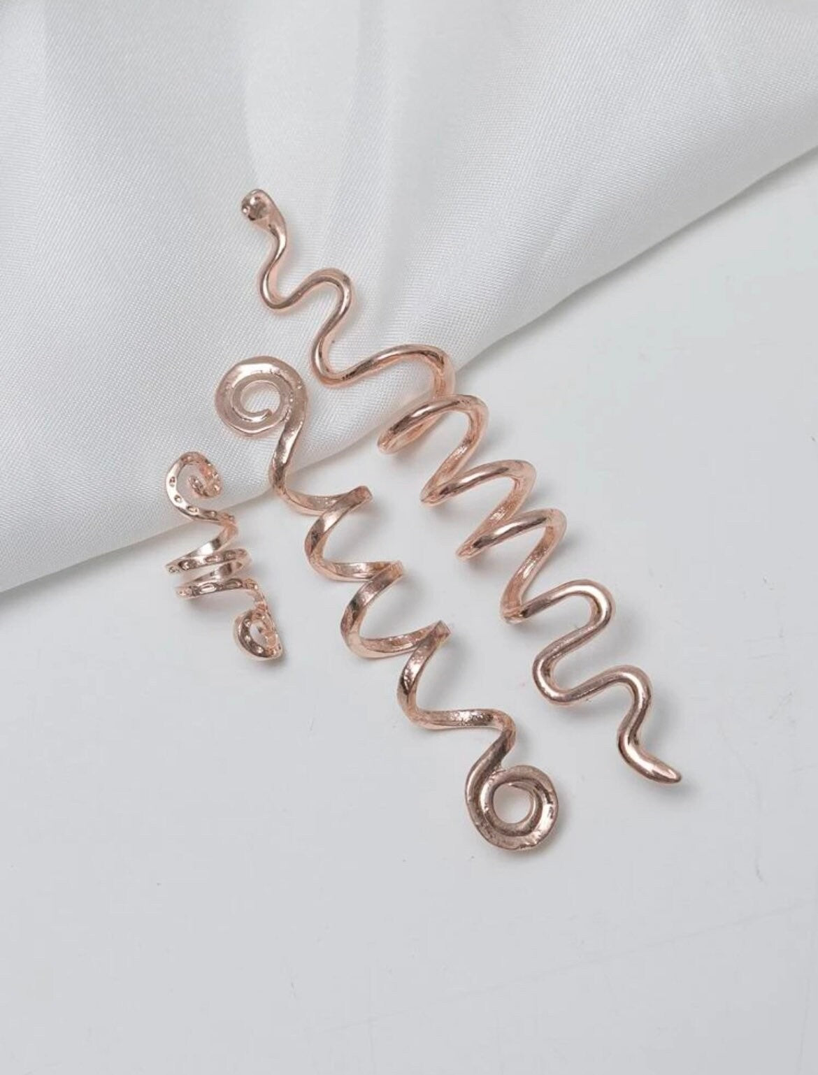 Rose gold hair beads