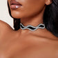 Black rhinestone choker