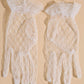 White lace fashion gloves