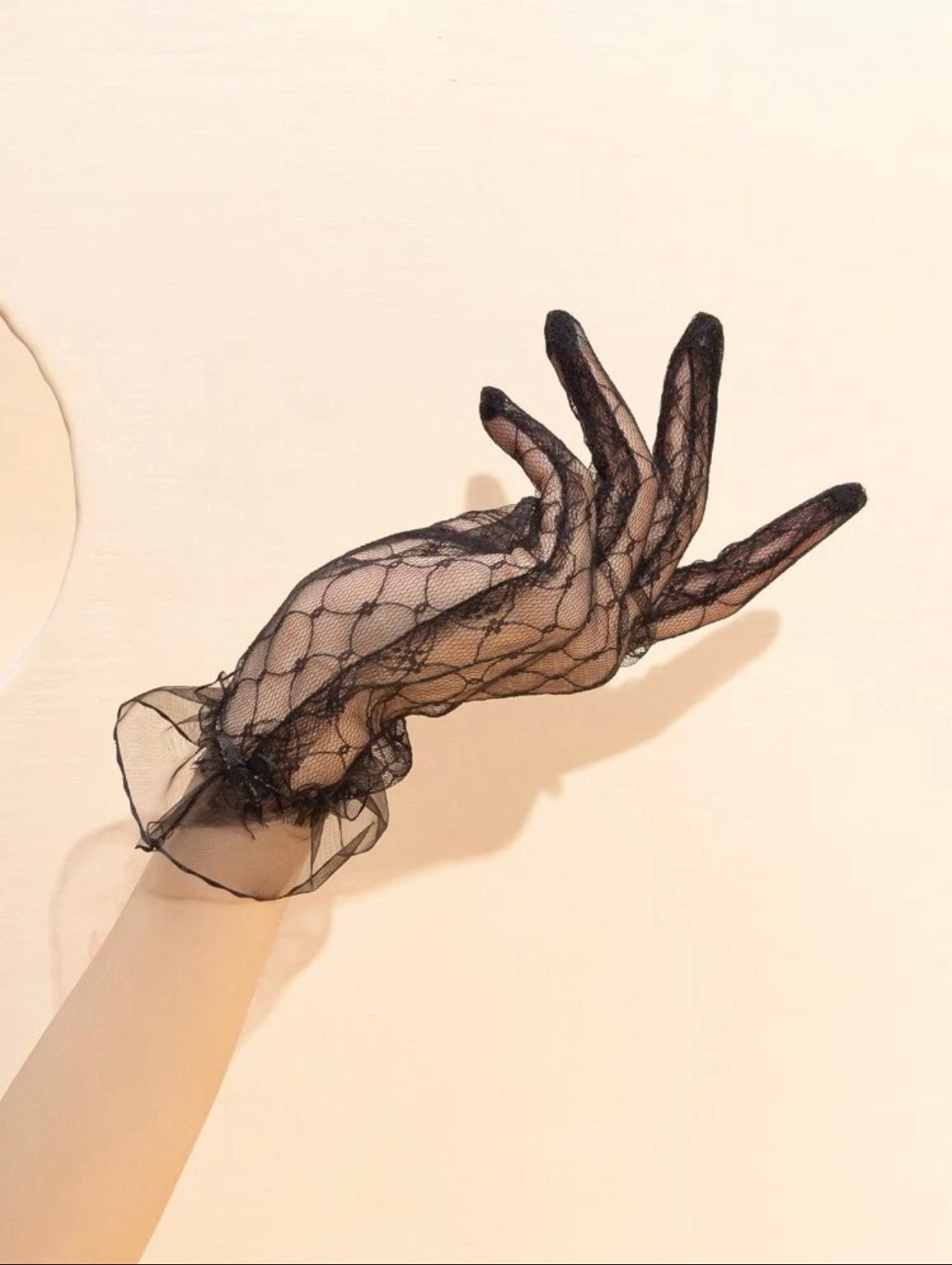 Black lace lolita glove