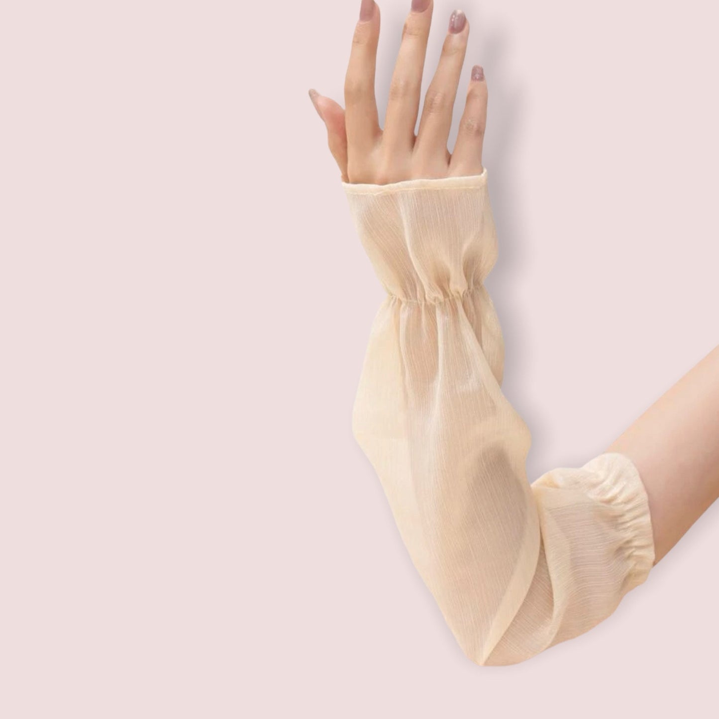 Beige UV arm protection sleeves