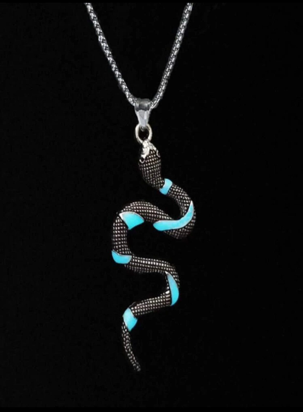 Luminous mens snake festival wear necklace