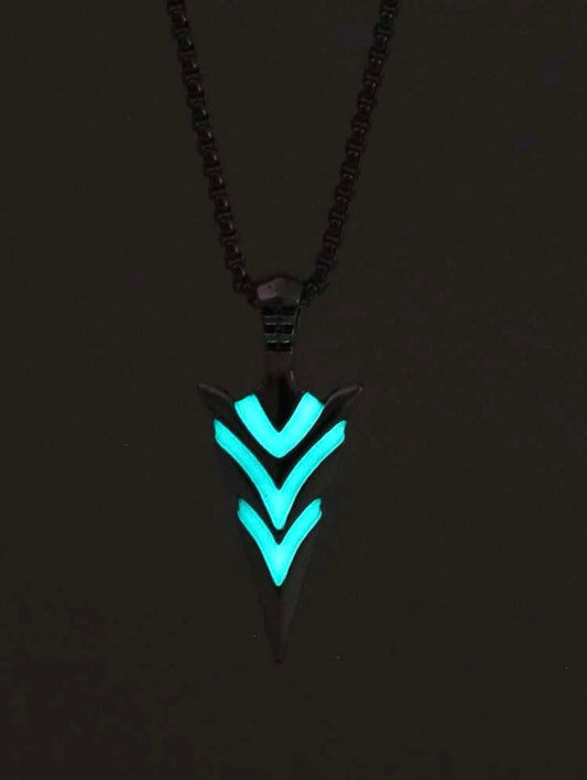 Glow in the dark mens necklace