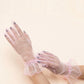 Sheer pink fashion gloves