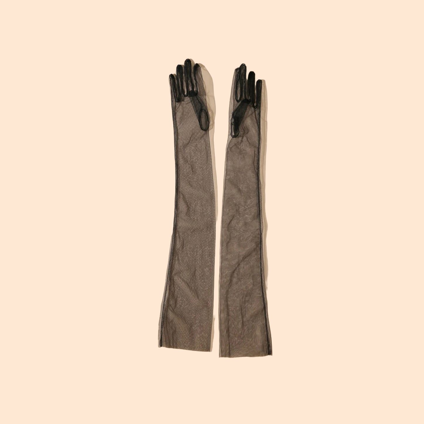 plain black long gloves