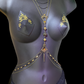 Cleopatra Collection, Pyramid body chain, Cleopatra inspired body harness chain
