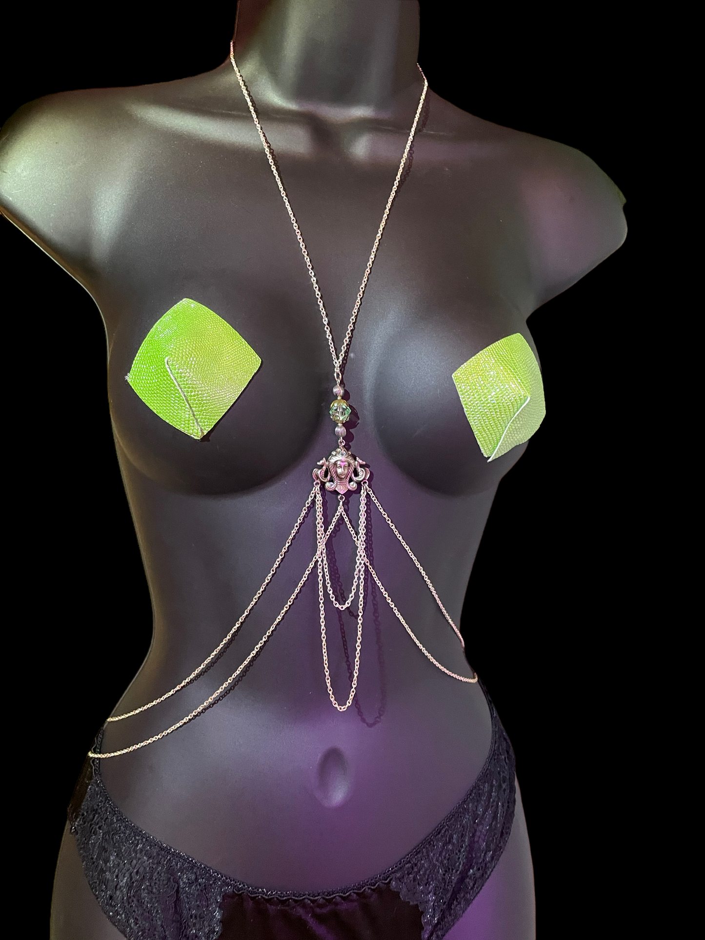 Cleopatra Collection- Cleopatra body harness chain, Body adornment jewelry, Cleopatra inspired body chain