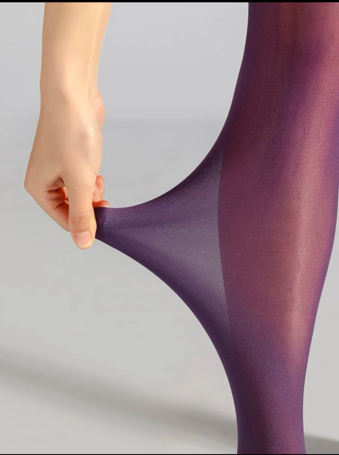 plum colored sheer mesh tights