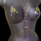 Cleopatra Collection, Pyramid body chain, Cleopatra inspired body harness chain