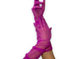 Hot pink mesh gloves, Pink sheer opera gloves, Above the elbow